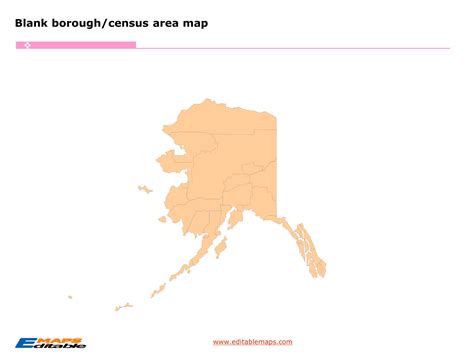 Alaska Borough map - Editable PowerPoint Maps