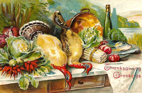 Antique Images: Printable Thanksgiving Clip Art Greeting Turkeys Vintage Postcard