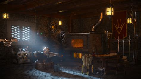 ArtStation - Fantasy Blacksmith Forge Original