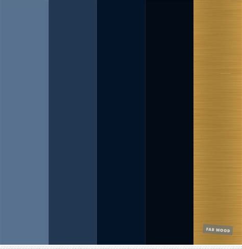 Shades of blue and gold color palette | Blue gray gold, Gold color ...