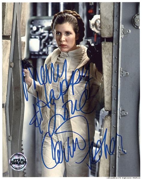 Lot Detail - Star Wars: Carrie Fisher Signed 8” x 10” Princess Leia in ...