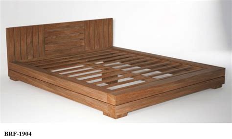 Solid teak wood bed frame BRF-1904 - ZEBANO