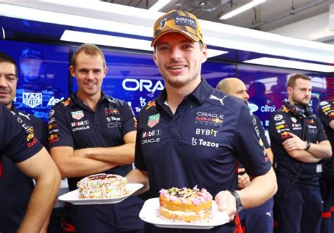 Max Verstappen given THREE cakes on 25th birthday as Red Bull star bids to celebrate early F1 ...