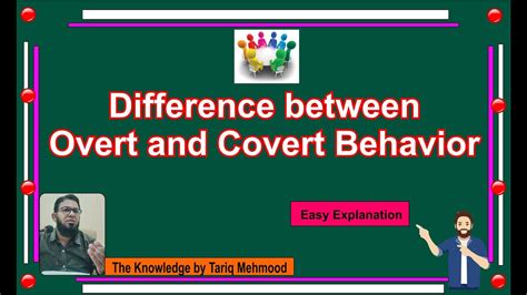 Difference between Overt and Covert Behaviors || Social Psychology - YouTube