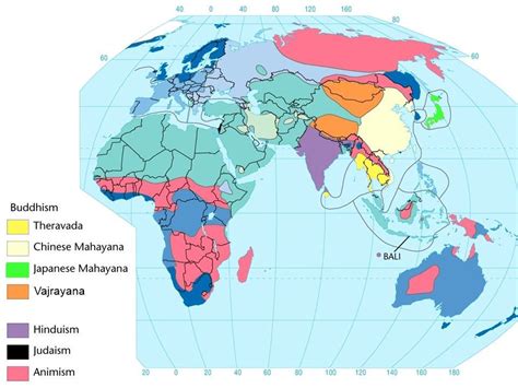 Buddhism Religion Map