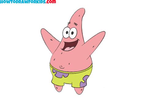 How to Draw Patrick Star - Easy Drawing Tutorial For Kids