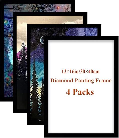 4 Pack Diamond Frames Magnetic Frame 12x16 in & 30x40 cm Diamond ...