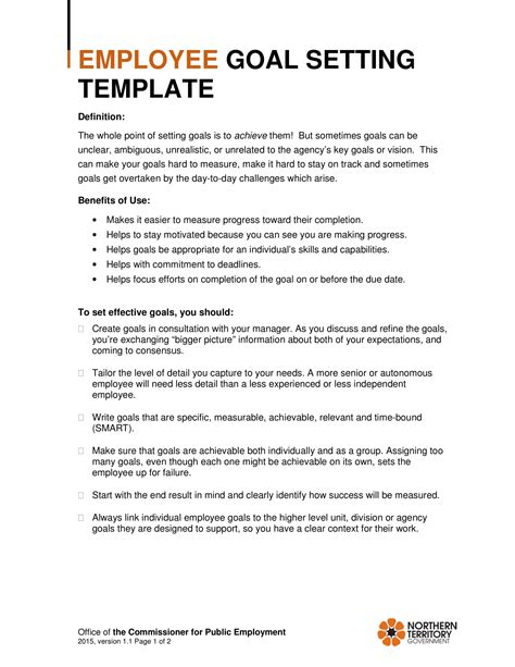 Employee Goal Setting - 11+ Examples, Format, How to Set, PDF