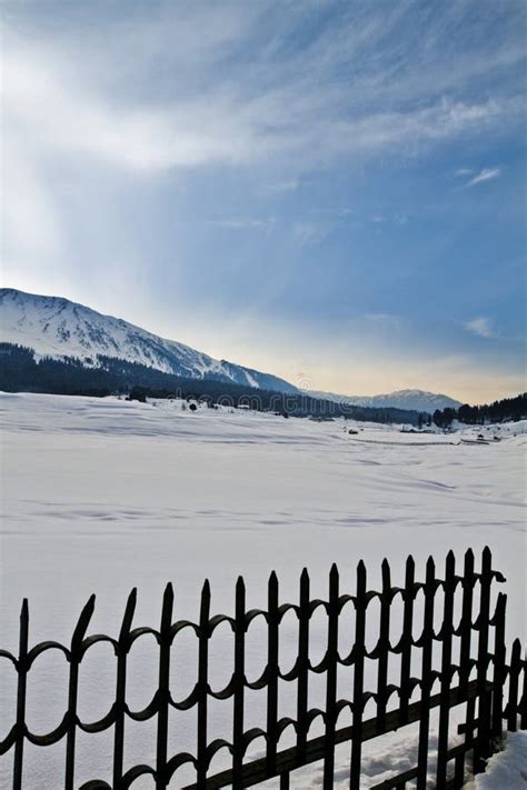 Snow Covered Landscape, Kashmir, Jammu and Kashmir, India Stock Image ...