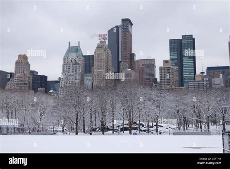 A snow covered Central park in New York, USA Stock Photo - Alamy