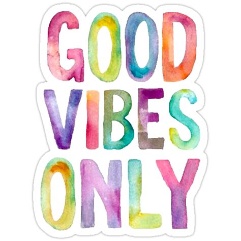 "Good Vibes Only" Stickers by MORE by Jamie Preston | Redbubble