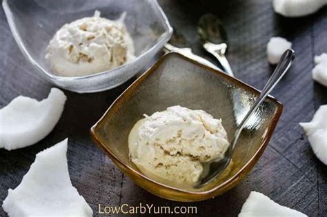 Easy Sugar Free Coconut Ice Cream Recipe | Low Carb Yum