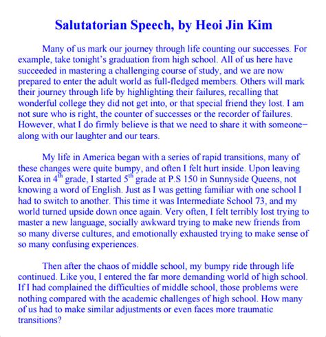 FREE 13+ Salutatorian Speech Samples in PDF