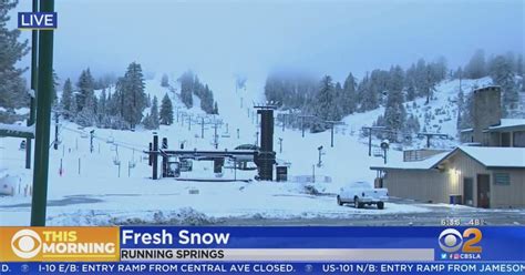 San Bernardino mountains see several inches fresh snow - CBS Los Angeles