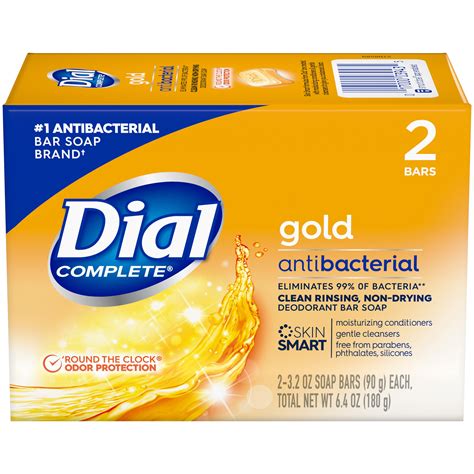 Dial Antibacterial Bar Soap, Gold, 3.2 oz, 2 Bars - Walmart.com