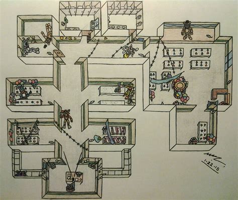 FNAF2 Map Layout - During Gameplay by Sega-HTF on DeviantArt