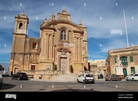 baroque church in qrendi (malta Stock Photo - Alamy