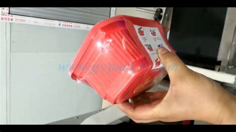 Efficient Horizontal Shrink Wrapping for Food Plastic Containers - Wrapping Machine