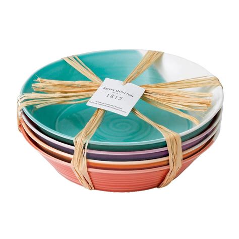 Royal Doulton 1815 Pasta Bowls set of 4 Brights 22cm - Royal Doulton ...