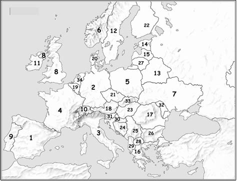 Blank Europe Map Quiz Printable | Printable Maps