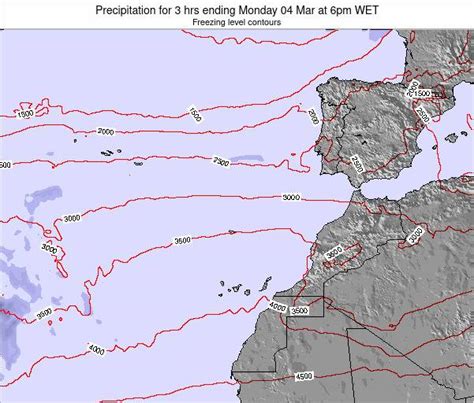 Canary Islands, Spain Precipitation for 3 hrs ending Thursday 12 Jan at ...