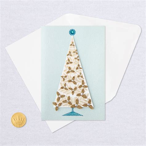 Sparkly Tree French-Language Christmas Card - Greeting Cards - Hallmark