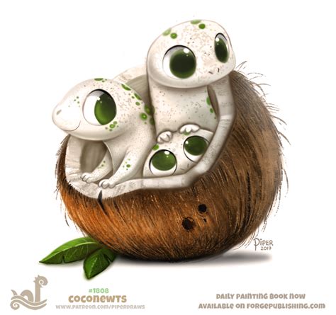 Daily Paint 1808# Coconewts by Cryptid-Creations on DeviantArt