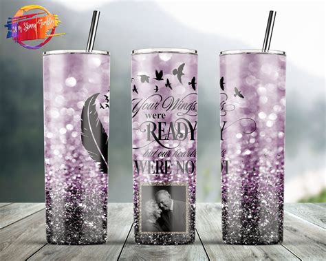 20 Oz Skinny Tumbler Living The Scrub Life Nurse Purple Glitter Design 2A8