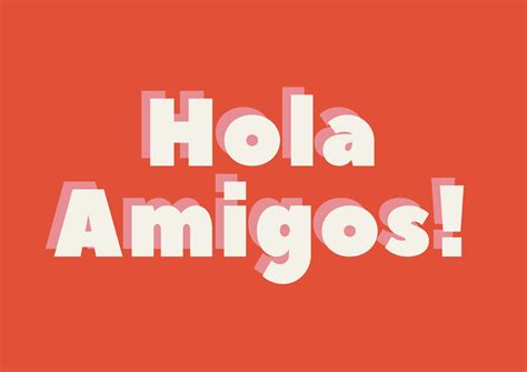 Hola Amigos Print Hola Wall Art Colourful Quote Print | Etsy