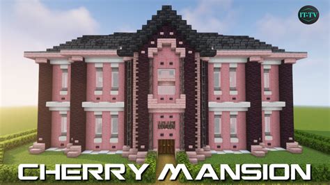 How To Build A CHERRY WOOD MANSION In Minecraft - TUTORIAL - YouTube