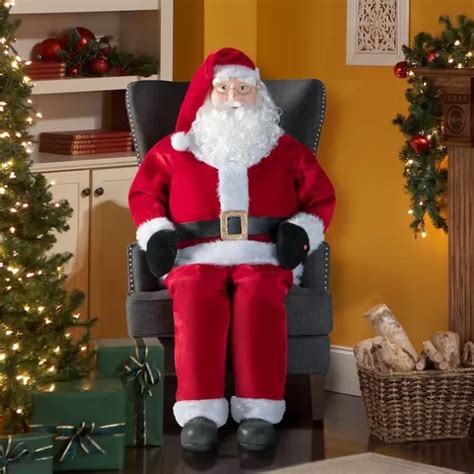 NEW 6.13 FT Life-Size Poseable Animatronic Santa Claus Christmas ...