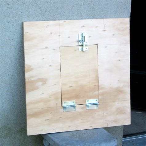 Side Door of Barn Owl Nest Box | Testing the hardware for th… | Flickr