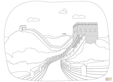 Great Wall of China coloring page | Free Printable Coloring Pages