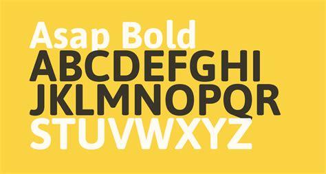 Asap Bold free Font - What Font Is