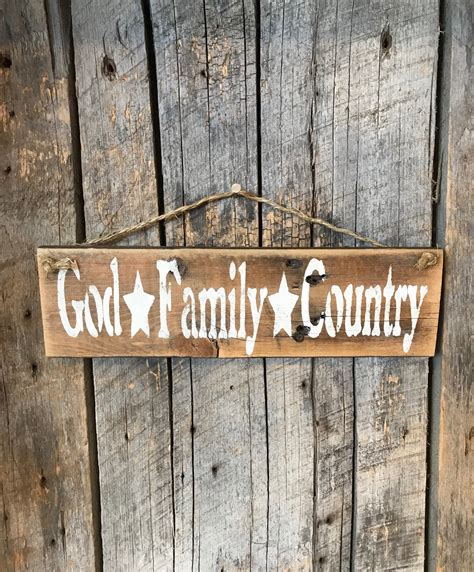 God Family Country Sign Patriotic Gifts Pallet Wood Sign | Etsy