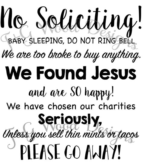 No Soliciting SVG - Etsy