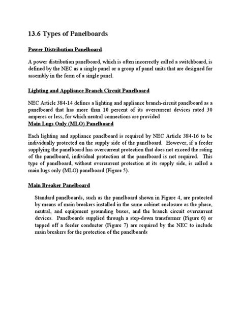 Types of Panelboard | PDF