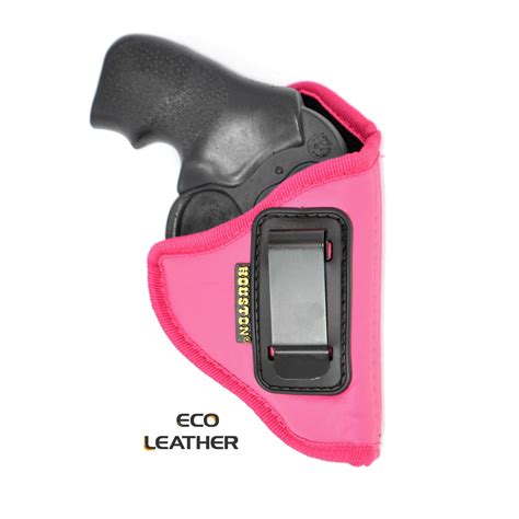 ECO- LEATHER Pink Holster IWB with metal clip – Houston Gun Holsters, LLC