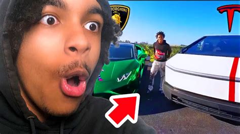 ISHOWSPEED LAMBORGHINI vs. CYBERTRUCK RACE.. 🤯 | REACTION - YouTube