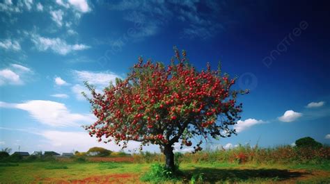 Red Apple Tree Wallpaper