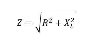 Impedance Z calculator, formula and table according to IEC