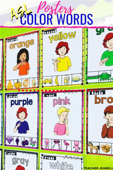 Sign Language Colors Printable - Printable Word Searches