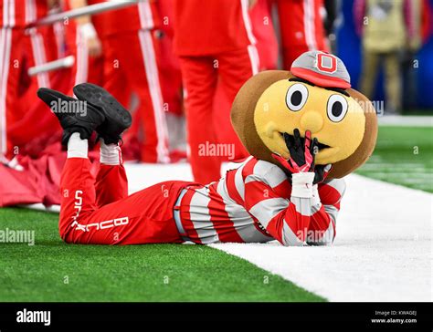 December 29, 2017: Ohio State mascot Brutus poses during the Cotton ...