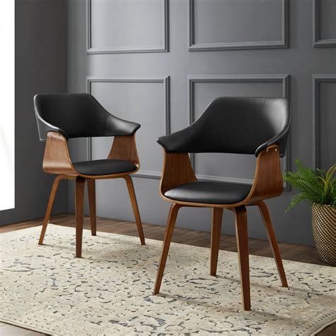 Corvus Norah Mid-Century Modern Accent Chairs with Wood Legs (Set of 2) - Bed Bath & Beyond ...