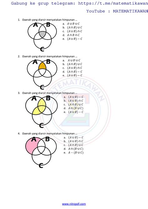 Diagram Venn 3 Himpunan Mudah & Cepat YouTube