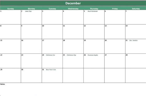 2024 Calendar Template Excel - December 2024 Calendar With Holidays