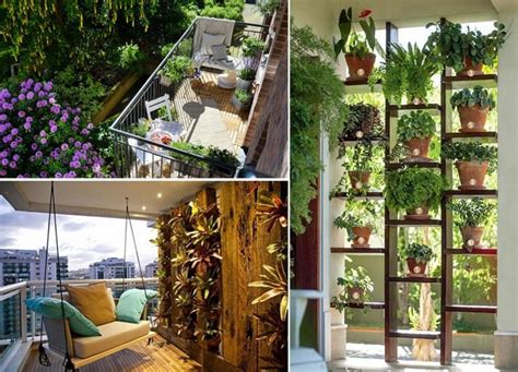 Terrazas decoradas con plantas, ideas originales - | Plantas colgantes ...