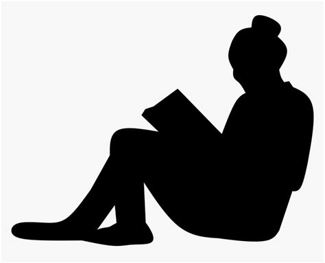 Silhouette, Woman, Reading, Book, Sitting - Sitting Reading Silhouette Png, Transparent Png ...