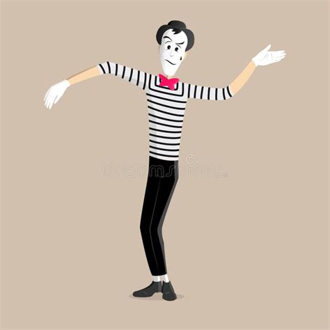 Mime performance stock vector. Illustration of french - 76343838