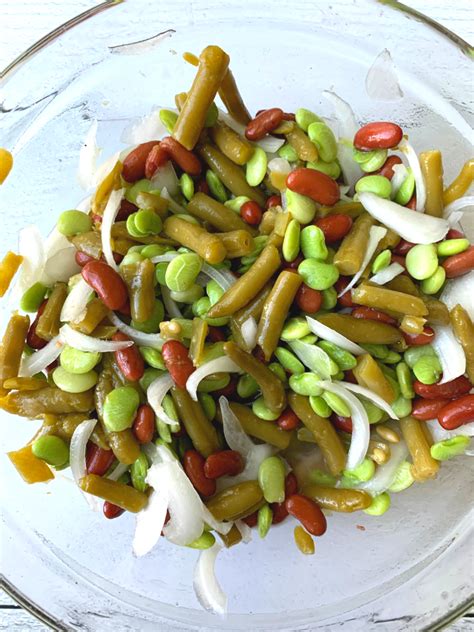 3 Bean Salad Recipe with Lima, Kidney and Green Beans | Salty Side Dish